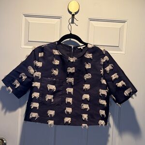 FRNCH Short Sleeve Crop Top